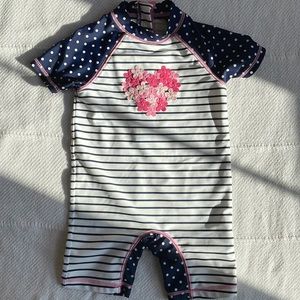 Little me rash guard bathing suit in size 24 months (runs small)